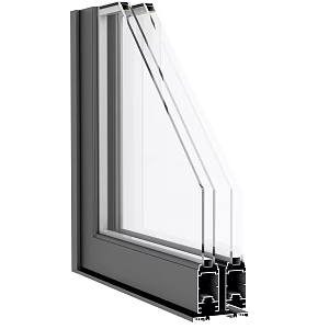 Modern window group corner sliding door 3d model