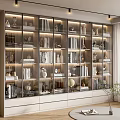 Bookcase display cabinet 3d model
