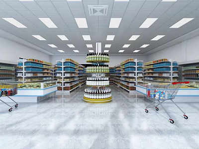 Modern Supermarket 3d model