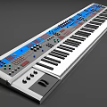 Professional Electronic Keyboard Instrument With Multiple Keyboards Knobs And Colorful Control Panels 3d model
