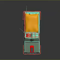 Cartoon Style Green Off Road Vehicle With Red Bumper Yellow Roof And Antenna