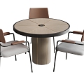 Casual table and chair combination 3d model