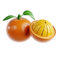 Modern Orange Cartoon Orange Fruit Cartoon Fruit 3d model