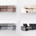Modern Sectional Sofa Design With Multiple Colors Reclining Seats And Armrests 3d model