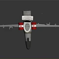 Unique Airplane Themed Model With Toilet And Red Circular Parts