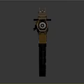 Modern Tactical Rifle With Brown And Black Finish And Rail System