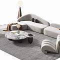Modern Sofa Coffee Table Combination Sofa 3d model
