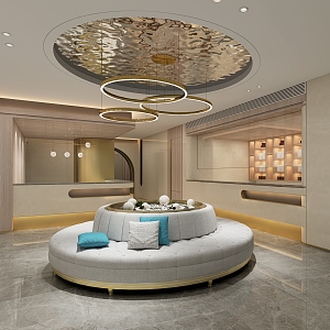 Light Luxury Beauty Salon Hall Beauty Salon Hall Rest Area 3d model