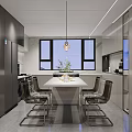 Modern Minimalist Living Dining Room Interior With Beige Sofa Gray Armchair Black Floor Lamp