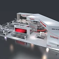 Kawasaki Exhibition Booth With Modern Design Robots Display And Large Screen
