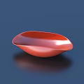 Shiny Red Oval Bowl As Stylish Practical Home Living Essential With Glossy Finish