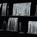Water Feature Fountains With Vertical Screens Curved Designs And Decorative Elements