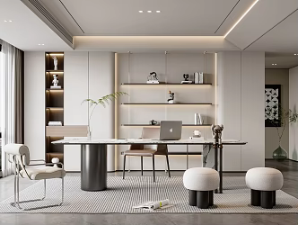 Modern study 3d model