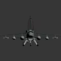 Blue Scale Fighter Jet Model With Open Cockpit And Missiles Under Wings