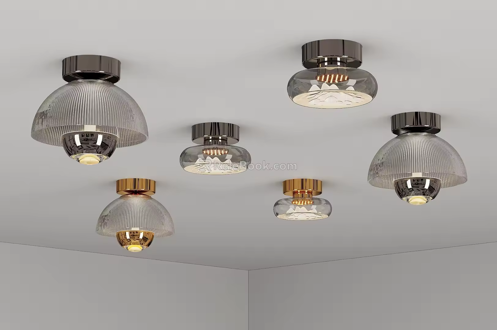 Away Ceiling Light Crystal Away Light 3d model