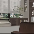 Modern Bedroom Interior With Gray Bedding Multiple Pillows Rug Brown Chair And Soft Lighting