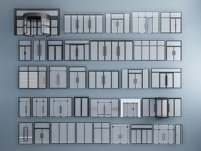 Various Window And Door Design Styles For Home Architectural Applications 3d model