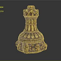 Intricate Sculpture Carving With Multi layered Ornate Base And Detailed Figures Animals Patterns