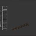 Display Structure Components With Metal Frames Wooden Panels And Transparent Brackets