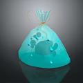 Commercial Equipment Decorative Blue Bag Featuring Water Drop Design And Tie Closure For Business Use