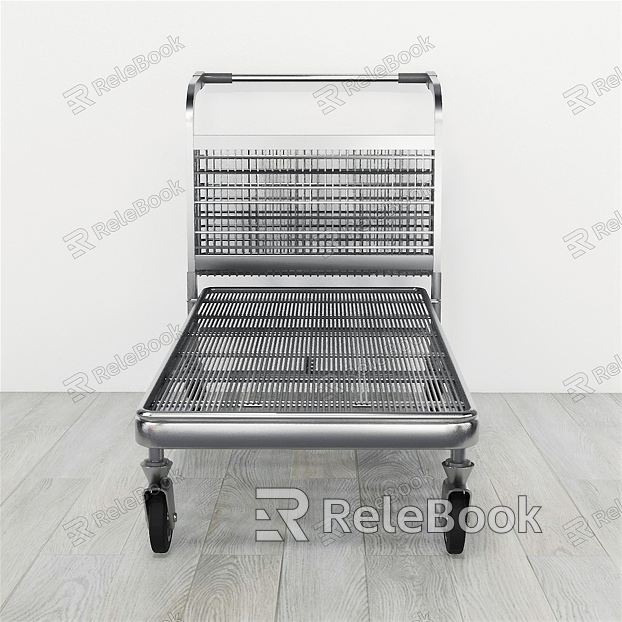 Modern shopping cart mall supermarket shopping cart combination model