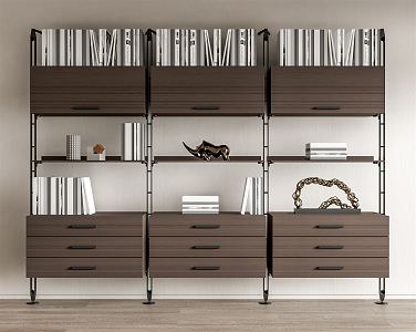 Modern Bookshelf 3d model