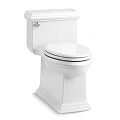 White Two Piece Ceramic Toilet With Classic Design And Sleek Base