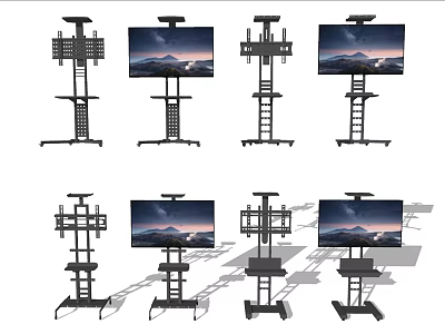 Modern Iron Art TV Stand Designs With Various Styles And TV 3d model