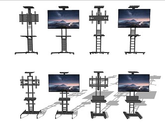 Modern bracket TV stand 3d model