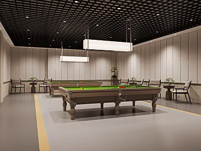 New Chinese Billiards Room Billiards 3d model