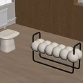 Modern Home Decor With Black Metal Frame White Round Cushions And White Stool