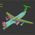 Large Passenger Airplane With Four Engines Tail Fin And Shiny Exterior Design