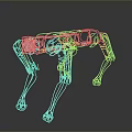 Futuristic Robotic Dog Wireframe Design 3D Rendered Tech Inspired Mechanical Concept 3d model