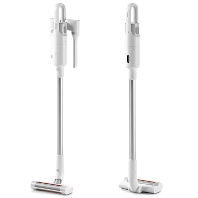 Sleek White Handheld Electric Cleaning Appliance With Long Handle For Home Use 3d model