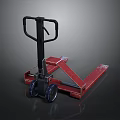 Red And Black Manual Pallet Jack With Heavy Duty Wheels For Industrial Use