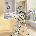 Multi Functional Foldable Clothes Rack With Ladder And Ironing Board For Home Use 3d model