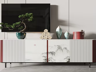 New Chinese TV Cabinet 3d model