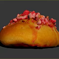 Fresh Ripe Pomegranate With Juicy Red Arils On Vibrant Orange Skin