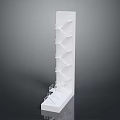 White Multi Tiered Display Rack With Modern Design And Sturdy Structure For Product