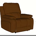 Comfortable Brown Leather Massage Chair With Ergonomic Design And Stitching Details