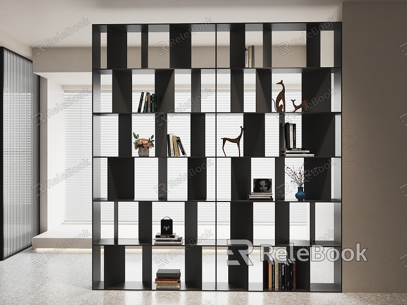 Modern Bookshelf Partition Cabinet Decorative Cabinet Minimalist Storage Rack High Cabinet Bookcase Entrance Cabinet model