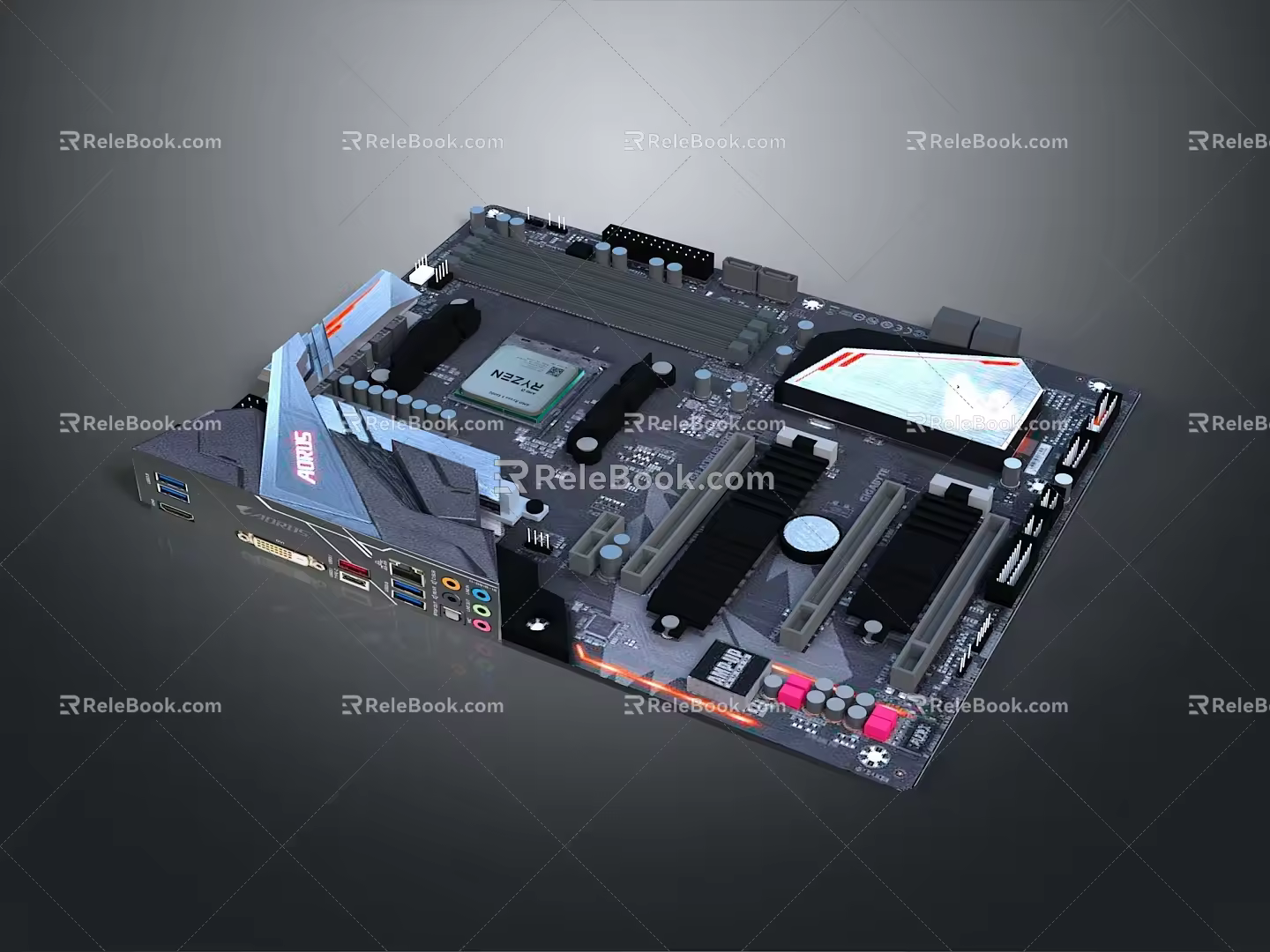 Computer Motherboard Computer Motherboard High-end Motherboard High-end Motherboard Gaming Motherboard Asus Motherboard 3d model