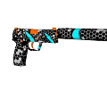 Toy Gun Playground Equipment With Black Blue Orange Honeycomb Pattern And Colorful Design