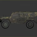 Camouflage Painted Military Style Utility Vehicle With Rugged Off Road Design And Large Tires