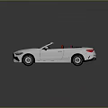 White Mercedes Convertible Car With Red Seats Sleek Body And Modern Design