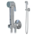 Modern Chrome Bathroom Shower Head Set With Handheld Sprayer And Faucet Components