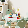 Cozy Living Room Interior With Beige Sofa Large Window Green Plant And Children Toys