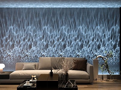 Background wall wash wall lamp water pattern lamp water wave lamp water wave lamp background wall 3d model