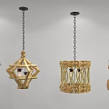Unique Handcrafted Wooden Chandeliers In Rustic Style With Twig Designs And Exposed Bulbs