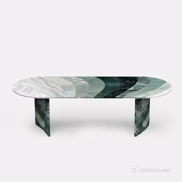 Elegant Luxury Bar Counter With Marble Surface And Modern Sleek Base Design 3d model 